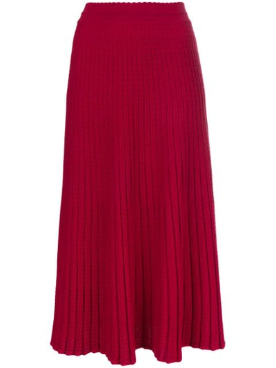 Shop Molli Flore Pleated Skirt - Red