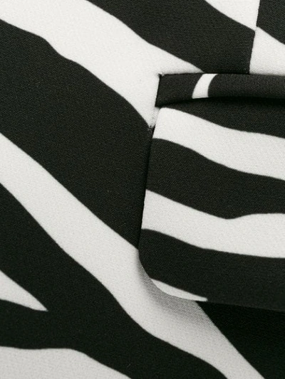 Shop Liu •jo Zebra Print Blazer In White ,black