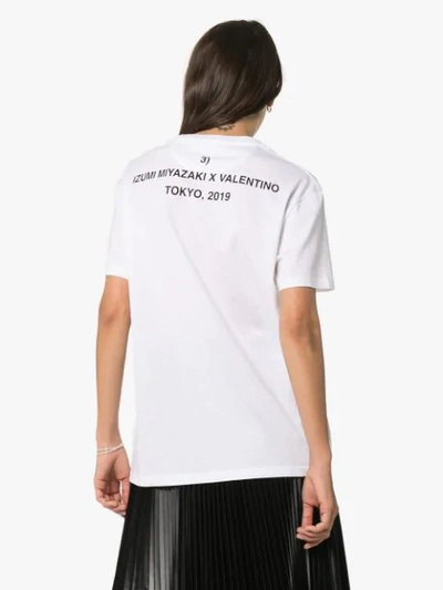 Shop Valentino Izumi Miyazaki Idea Print T-shirt In White