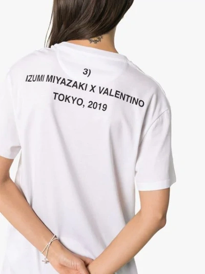 Shop Valentino Izumi Miyazaki Idea Print T-shirt In White
