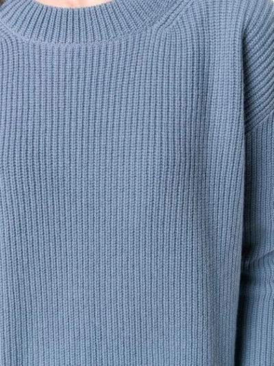 Shop Odeeh Drop Shoulder Sweater In Blue