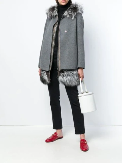 Shop Cara Mila Aurora Gilet Coat Set In Grey