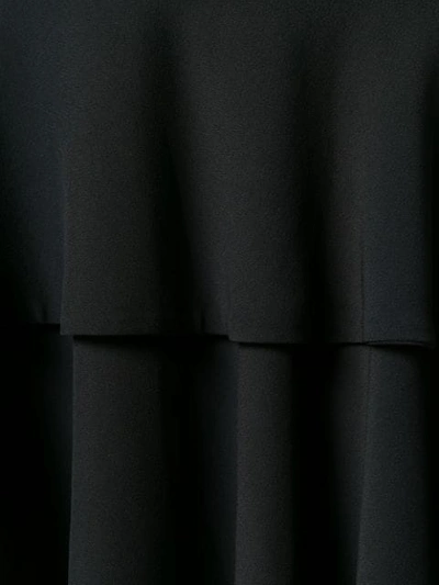 Shop Alexander Mcqueen Frilled Short Dress In Black