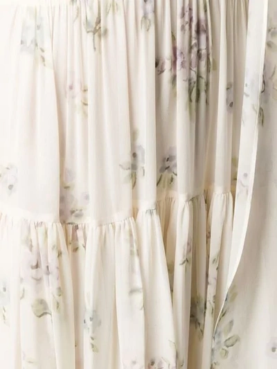 Shop Joseph Floral Midi Dress In Neutrals