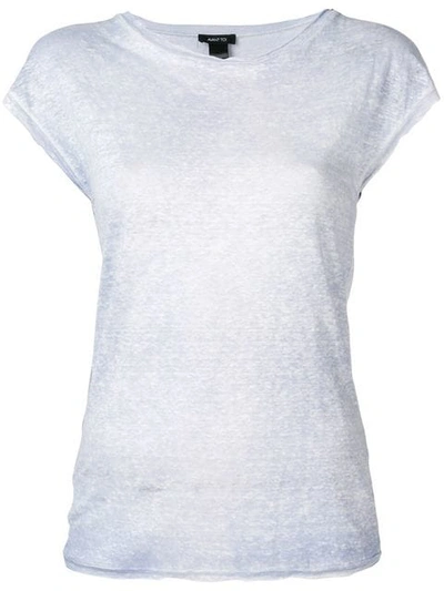 Shop Avant Toi Round Neck T In Blue