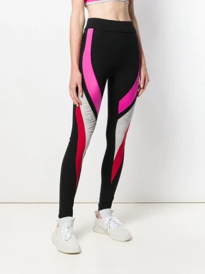 Shop No Ka'oi Gestreifte Leggings In Black