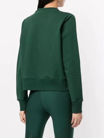 Shop Nimble Activewear Logo Embossed Sweatshirt - Green