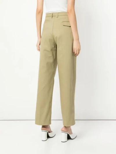 Shop Walk Of Shame Straight Leg Trousers In Brown