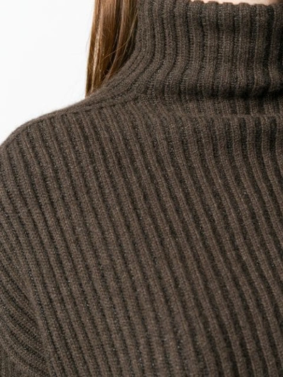 chunky knit polo neck