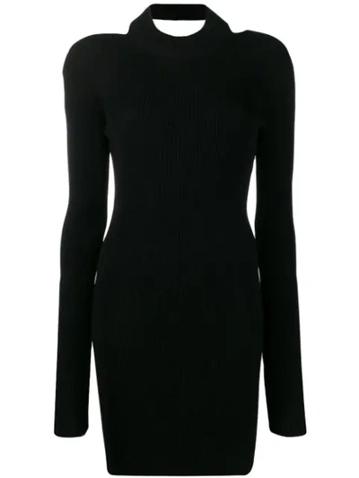 Shop Helmut Lang Open Back Dress In Black