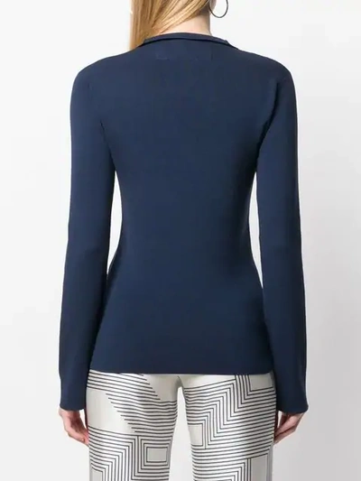 Shop Aalto Button Detail Jersey Top In Blue
