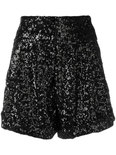 Shop Isabel Marant Orta Sequin Shorts - Black