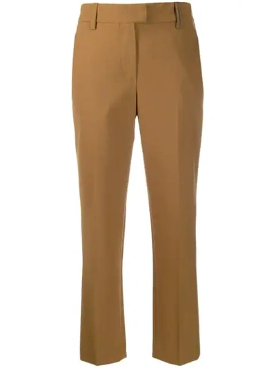 Shop Brunello Cucinelli Slim-fit Tailored Trousers In Brown