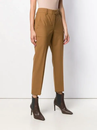 Shop Brunello Cucinelli Slim-fit Tailored Trousers In Brown