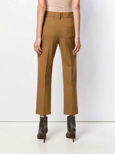 Shop Brunello Cucinelli Slim-fit Tailored Trousers In Brown