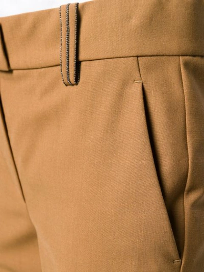 Shop Brunello Cucinelli Slim-fit Tailored Trousers In Brown