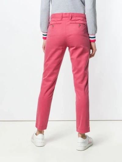 Shop Polo Ralph Lauren Slim Fit Trousers In Pink
