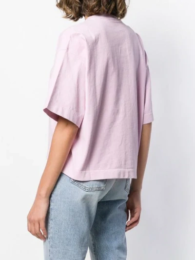 Shop Acne Studios Cylea Emboss T-shirt - Pink
