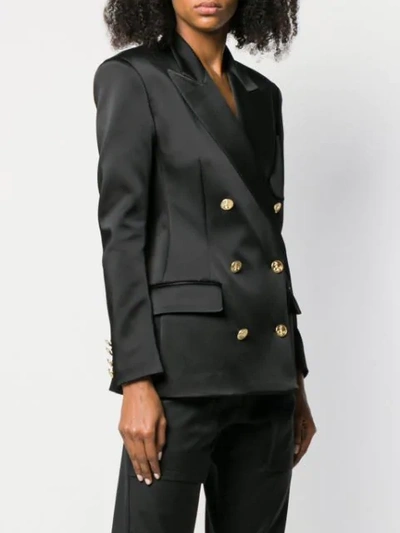 Shop Faith Connexion Fitted Double Breasted Jacket In Black
