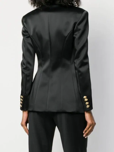 Shop Faith Connexion Fitted Double Breasted Jacket In Black