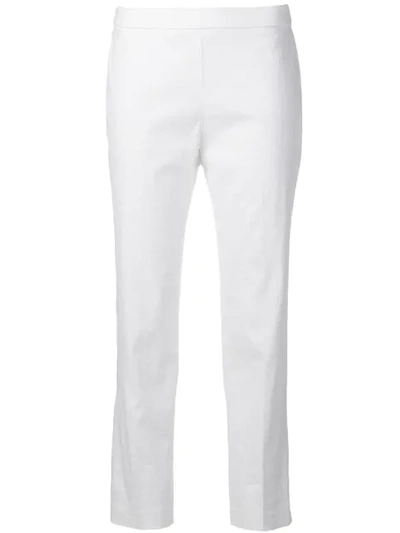 Shop Theory Slim-fit Cropped Trousers In White