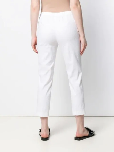 Shop Theory Slim-fit Cropped Trousers In White