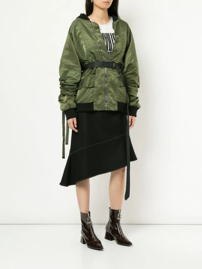 Shop Strateas Carlucci Bi-sect Bomber Jacket - Green