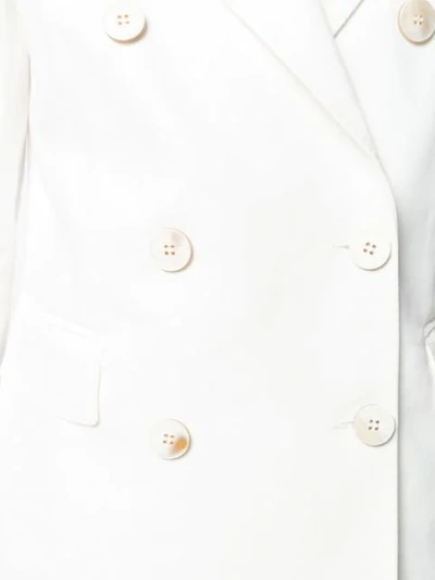 Shop Alberto Biani Double Buttoned Blazer In White