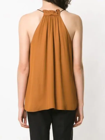 Shop Andrea Marques Drawstring Blouse In Brown
