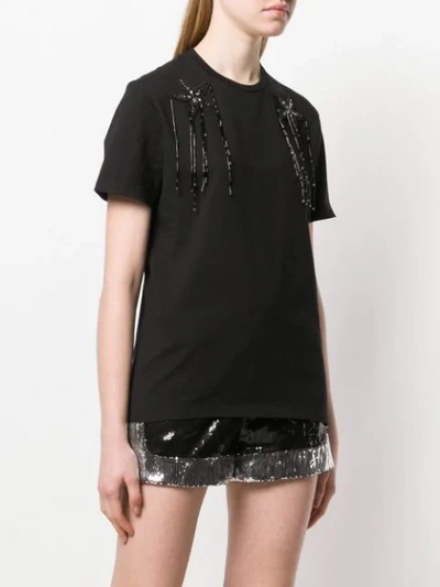 Shop Amen Appliqué Flowers T In Black