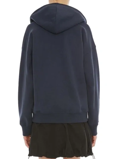 Shop Jw Anderson Oversized Hood Sweatshirt In Blue