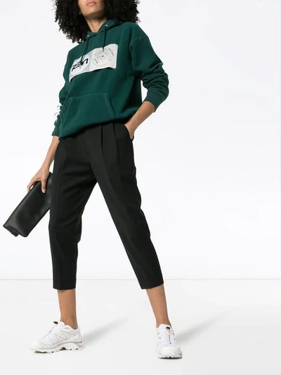 ADER ERROR PLEATED CROPPED TROUSERS - 黑色