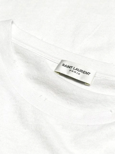 Shop Saint Laurent Babylone Print T-shirt In Neutrals