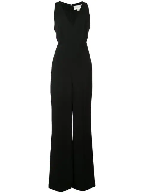 black structured jumpsuit