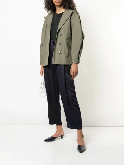 Shop Palmer Harding Military Jacket In Green