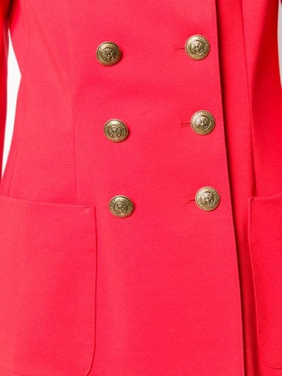 Shop Philosophy Di Lorenzo Serafini Fitted Double-breasted Jacket In Red