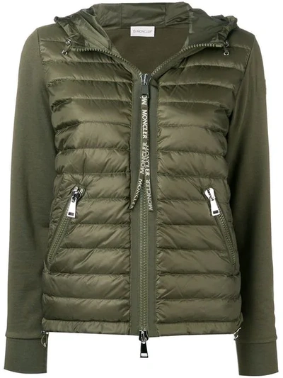 Shop Moncler Padded Front Jacket In Green
