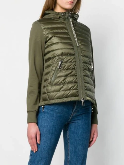 Shop Moncler Padded Front Jacket In Green