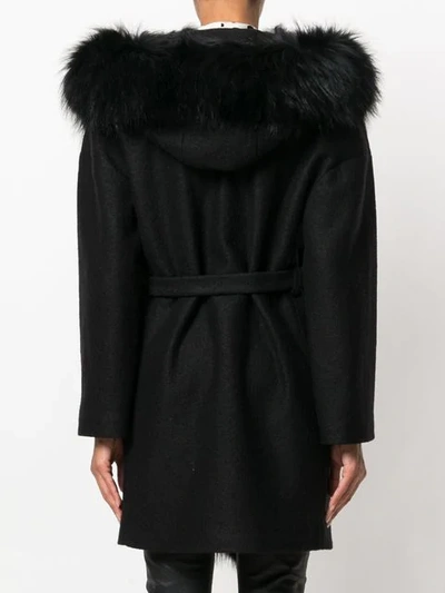 Shop Ava Adore Hooded Jacket In Black