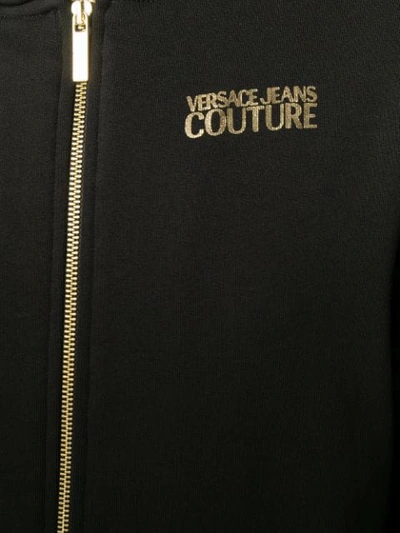 Shop Versace Chain Detail Hoodie In Black