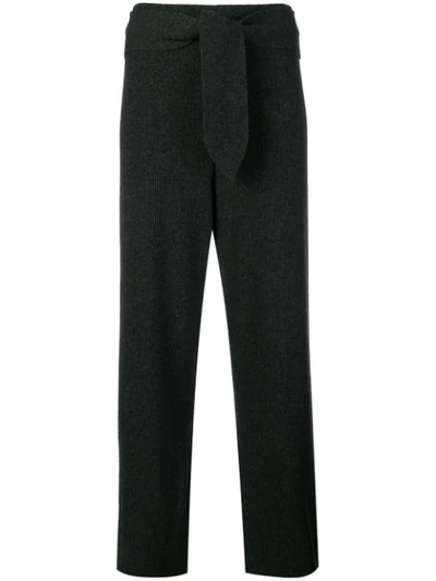 Shop Nanushka Knitted Trousers In Grey