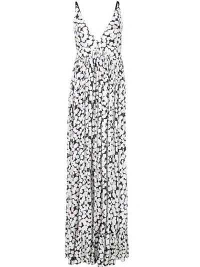 Shop Proenza Schouler Painted Dot Maxi Dress In White