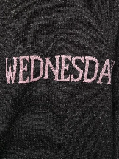 Shop Alberta Ferretti Wednesday Knit Jumper In Black