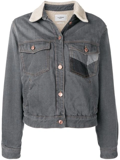 Shop Isabel Marant Étoile Lindy Denim Jacket In Grey