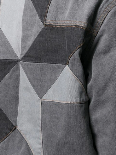 Shop Isabel Marant Étoile Lindy Denim Jacket In Grey
