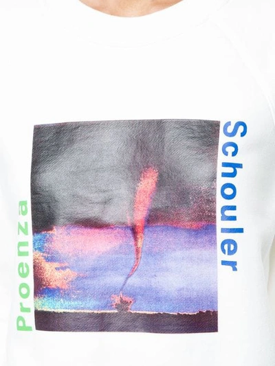 Shop Proenza Schouler Pswl Sky Graphic Sweatshirt In White