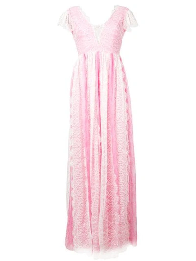 Shop Pinko Lace-trimmed Gown