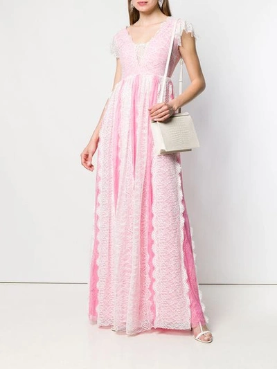 Shop Pinko Lace-trimmed Gown