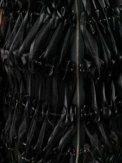 Shop Comme Des Garçons Ribbon Embellished Bomber Jacket In Black