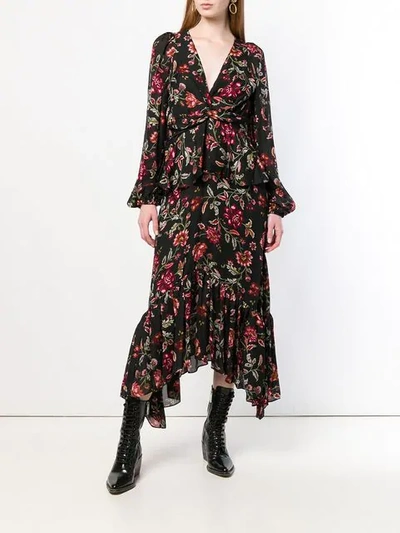 Shop A.l.c Floral Layered Dress In Black